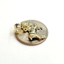Load image into Gallery viewer, 10k yellow solid Gold Ram Aries Zodiac Sign Charm Pendant fine gift jewelry 1.5g
