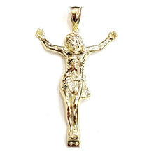 Load image into Gallery viewer, 10k yellow gold Jesus full body religious pendant charm gift fine jewelry 6.5g
