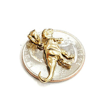 Load image into Gallery viewer, 14k yellow Gold Dinosaur Full body animal Jurassic Pendant charm jewelry 1.4g
