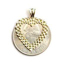 Load image into Gallery viewer, New 10k yellow gold heart pendant charm love Amor fine gift women jewelry 1.1g
