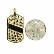 Load image into Gallery viewer, 10k yellow Gold solid men's nugget dog tag Pendant charm fine gift jewelry 4.2g
