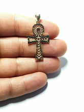 Load image into Gallery viewer, 10k yellow gold Egyptian ankh cross pendant charm fine religious jewelry 2.4g

