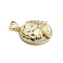 Load image into Gallery viewer, New 10k solid yellow Gold Chief face head Pendant diamond cut fine jewelry 2.4g

