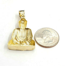 Load image into Gallery viewer, New 10k yellow gold buddha Buda Buddah pendant charm fine religious jewelry 5.8g
