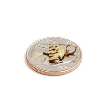 Load image into Gallery viewer, 14k yellow Gold tiny RN caduceus medical sign nurse Pendant fine jewelry 0.5g
