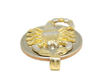 Load image into Gallery viewer, New 14k two tone gold scorpion full body pendant charm fine gift jewelry 2.5g
