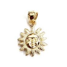 Load image into Gallery viewer, 14k yellow gold solid sun sol pendant charm astrology fine jewelry 0.55" 2.4g
