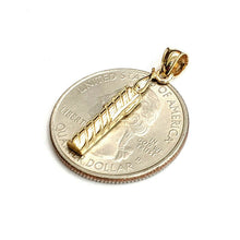 Load image into Gallery viewer, 14k solid yellow Gold candle light Love romance Pendant fine jewelry gift 1.4g

