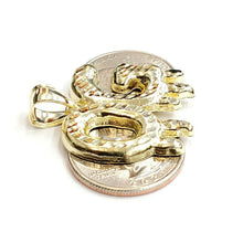 Load image into Gallery viewer, 10k yellow Gold OG original gangster word Pendant diamond cut fine jewelry 5.3g
