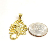 Load image into Gallery viewer, New 10k yellow gold scorpion Scorpio pendant charm zodiac sign Fine Jewelry 3.4g
