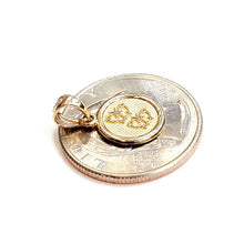 Load image into Gallery viewer, 14k yellow Gold tiny round seven wishes Friendship Pendant charm jewelry 1g
