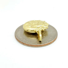 Load image into Gallery viewer, New 14k yellow gold 3D hollow sun moon eclipse pendant astronomy fine gift 1.3g
