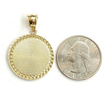 Load image into Gallery viewer, 10k yellow gold round saint Jude juda pendant charm religious jewelry 0.97" 4g
