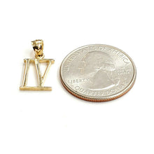 Load image into Gallery viewer, New 14KT Yellow Gold Solid Roman number 4 Pendant charm gift Fine Jewelry 1.2g
