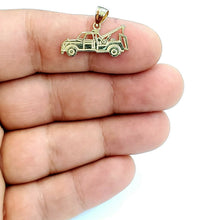 Load image into Gallery viewer, New 14k yellow Gold tow truck car Pendant charm gift fine jewelry 1.1g
