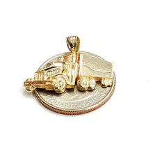 Load image into Gallery viewer, New 14k yellow Gold truck car trucking Pendant charm gift fine jewelry 3.3g
