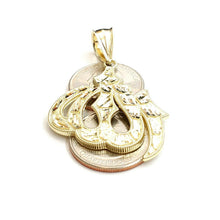 Load image into Gallery viewer, 10K Yellow Gold Nugget Allah Islamic God Pendant Charm religious jewelry 6.9g

