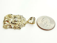 Load image into Gallery viewer, 10k yellow gold jesus face head pendant charm fine religious gift jewelry 6.2g
