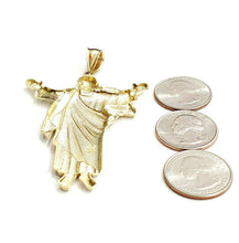 Load image into Gallery viewer, 10k yellow gold Jesus full body religious gift pendant charm fine jewelry 11.8g

