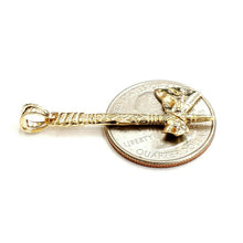 Load image into Gallery viewer, New 14k Yellow Gold Solid 3D AXE Pendant charm outdoor tool fine jewelry 2.8g
