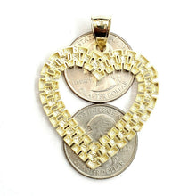 Load image into Gallery viewer, New 10k yellow gold heart pendant charm love Amor fine gift women jewelry 5.1g
