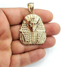 Load image into Gallery viewer, 10k yellow solid Gold Egyptian pharaoh king head Pendant jewelry fine gift 9.7g
