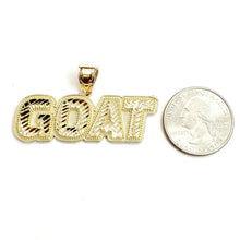 Load image into Gallery viewer, New 10k yellow Gold Goat Pendant charm diamond cut hip hop fine jewelry 5.9g

