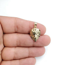 Load image into Gallery viewer, New 10k yellow Gold lion head face Leo zodiac Pendant charm gift fine jewelry 2g
