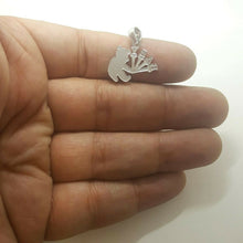 Load image into Gallery viewer, New 14k white Gold baby teddy bear Pendant charm gift fine jewelry unisex 1.3g
