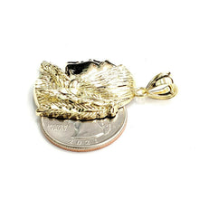 Load image into Gallery viewer, New 10k solid yellow Gold Chief face head Pendant diamond cut fine jewelry 4g
