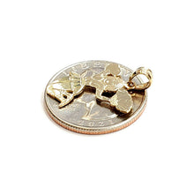 Load image into Gallery viewer, 14k yellow Gold Solid cheerleader ballerina dancer Pendant charm jewelry 1.4g
