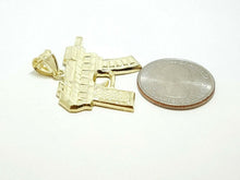 Load image into Gallery viewer, 10k yellow solid Gold automatic machine gun Pendant charm fine gift jewelry 4.9g
