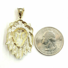 Load image into Gallery viewer, 10k yellow solid Gold lion head face zodiac Pendant charm fine jewelry 4.2g

