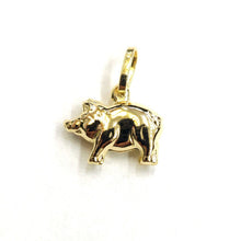 Load image into Gallery viewer, 14k yellow Gold Tiny Hollow Pig Piglet animal Pendant charm fine jewelry 0.9g
