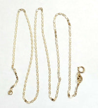 Load image into Gallery viewer, 10K 3 color gold 1.6mm thin valentino chain Necklace fine gift jewelry 1.4g 16"
