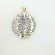 Load image into Gallery viewer, 14k Gold multi tone oval saint Jude juda Pendant charm fine religious gift 2.2g
