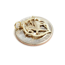 Load image into Gallery viewer, New 14k yellow gold unicorn full body pendant charm gift jewelry fine 1.2g
