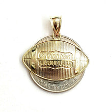 Load image into Gallery viewer, New 10k yellow Gold football Pendant charm sport fine jewelry gift unisex 2g

