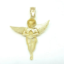 Load image into Gallery viewer, 14k yellow Gold full body angel Pendant charm wings gift fine jewelry 1.9g
