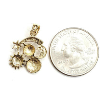Load image into Gallery viewer, 14k yellow gold sun moon shooting star planets pendant charm fine jewelry 2.1g

