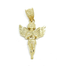 Load image into Gallery viewer, New 10k yellow Gold full body angel Pendant charm fine gift jewelry unisex 1g
