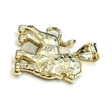 Load image into Gallery viewer, 10k yellow solid Gold lion full body Pendant charm Leo zodiac fine jewelry 4.8g
