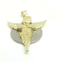 Load image into Gallery viewer, 14k yellow Gold full body angel Pendant charm unisex gift fine jewelry love 4g
