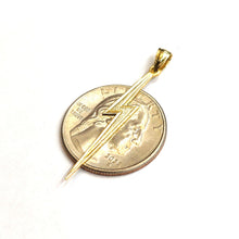 Load image into Gallery viewer, New 14k yellow gold lightning bolt pendant charm gift fine jewelry 0.8g
