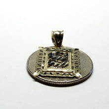 Load image into Gallery viewer, 10k two tone gold initial S pendant alphabet charm diamond cut fine jewelry 1.9g
