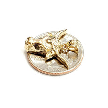 Load image into Gallery viewer, New 14k yellow Gold taurus bull head zodiac Pendant charm fine gift jewelry 3.7g
