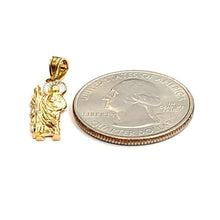 Load image into Gallery viewer, New 14k solid Gold two tone saint Jude juda Pendant charm fine gift jewelry 0.9g
