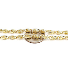Load image into Gallery viewer, 10K real yellow gold 3.9mm Turkish chain Necklace gift fine jewelry 25.5" 25.1g
