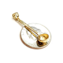 Load image into Gallery viewer, 14k yellow Gold solid 3D Ladle Pendant charm gift fine Kitchenware jewelry 1.6g
