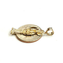 Load image into Gallery viewer, 14k yellow gold Santa Muerte holy death Pendant fine gift jewelry unisex 1.9g
